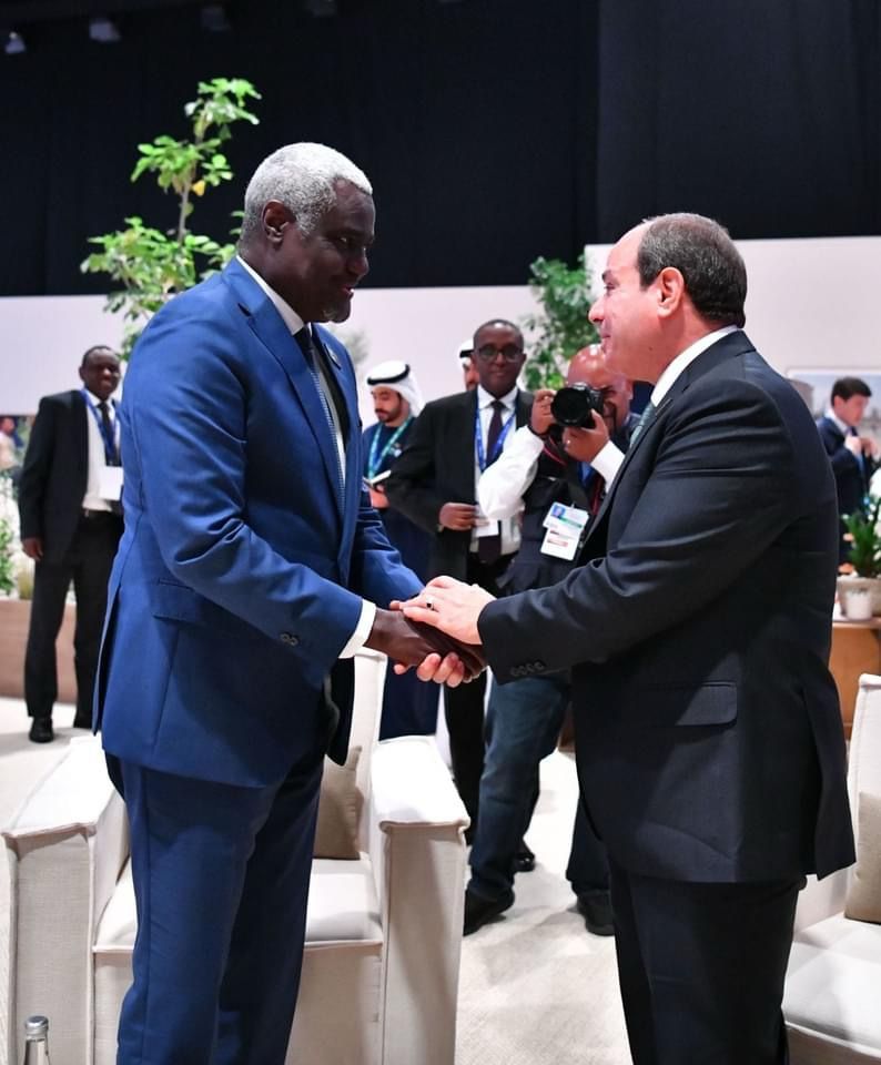 لقاء الرئيس السيسى مع موسى فقيه رئيس مفوضية الاتحاد الأفريقي