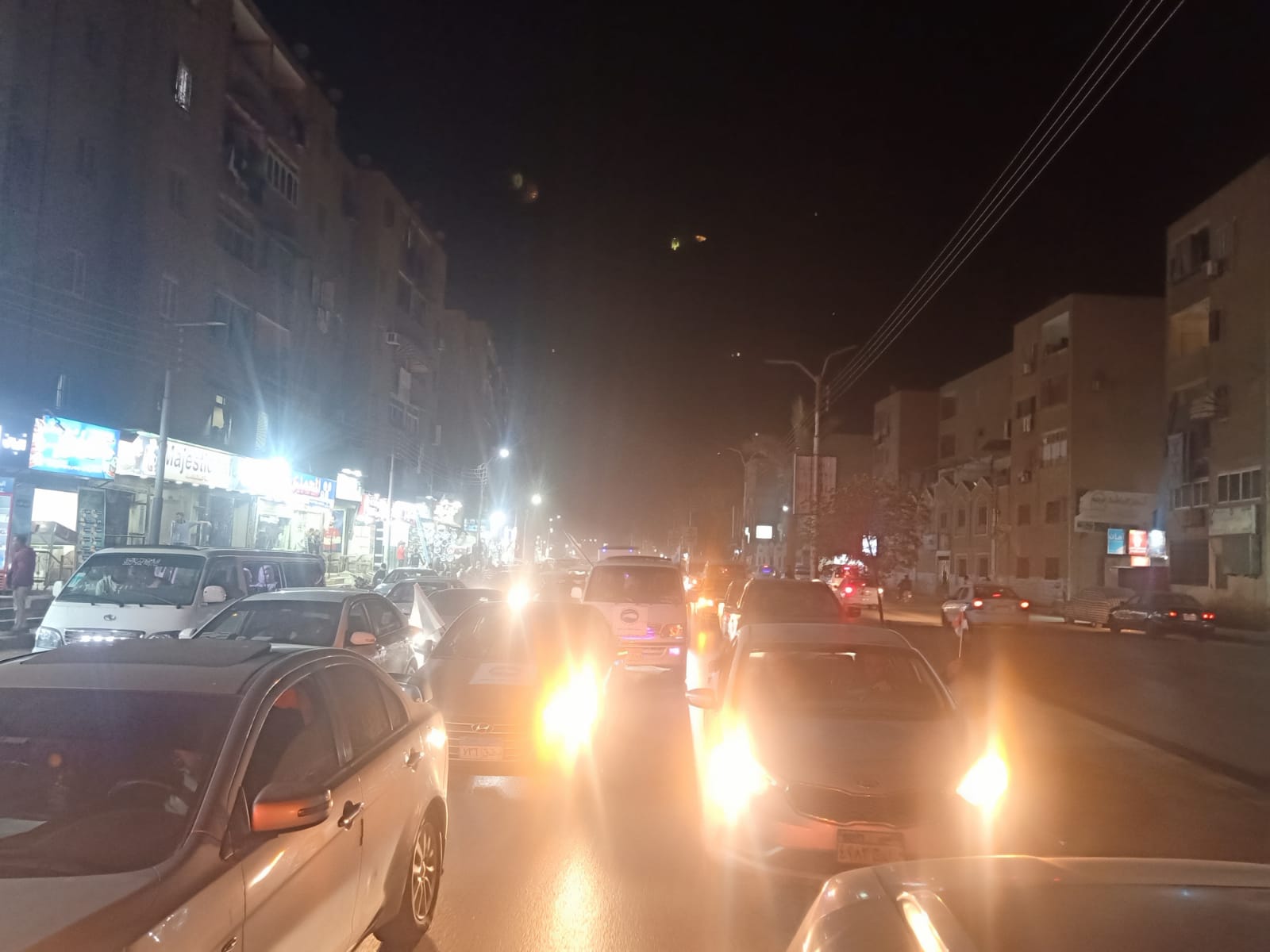 مسيرة ليلية بالسيارات فى بنى سويف (1)