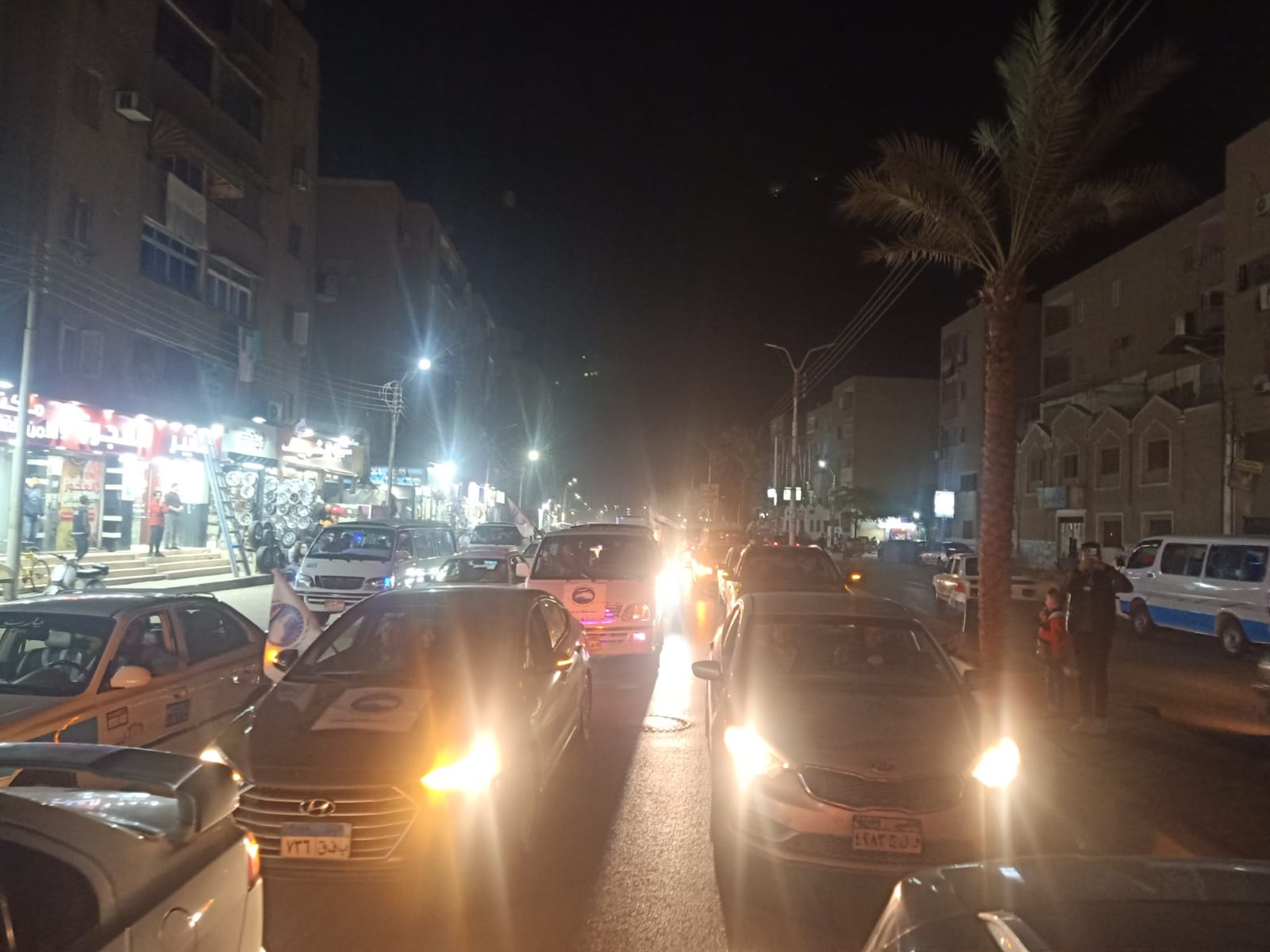 مسيرة ليلية بالسيارات فى بنى سويف (5)
