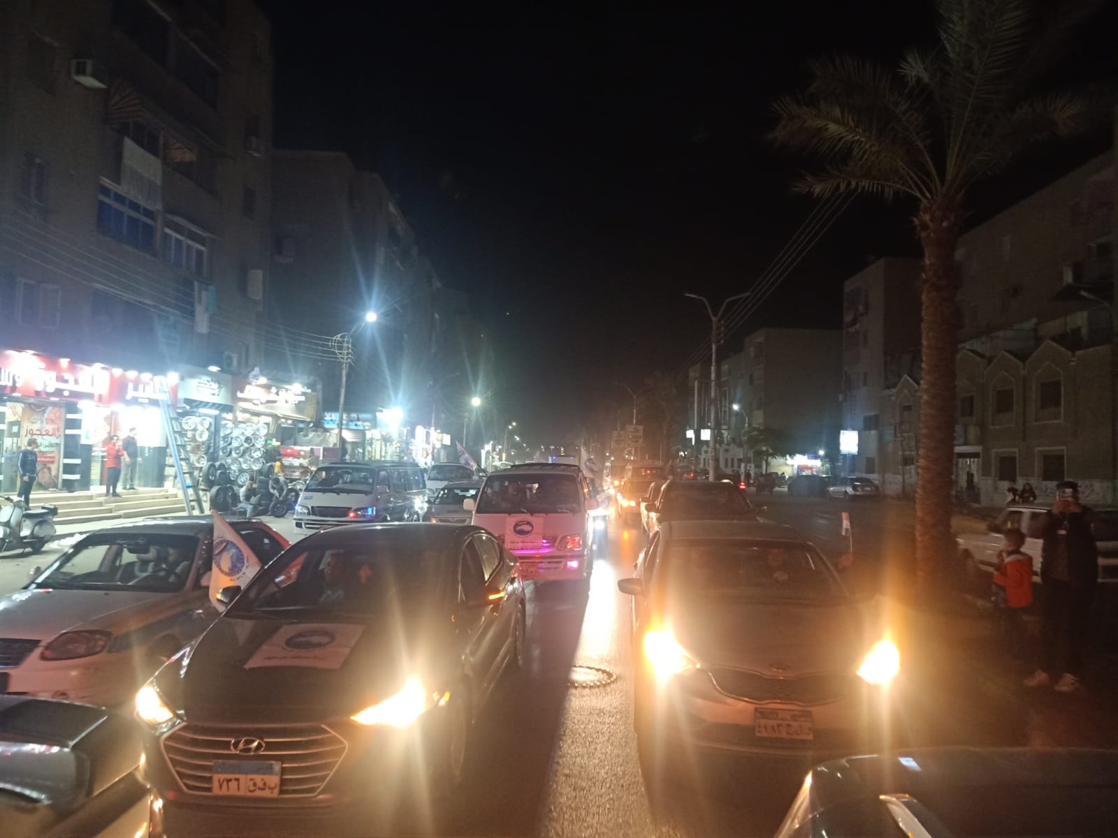 مسيرة ليلية بالسيارات فى بنى سويف (2)