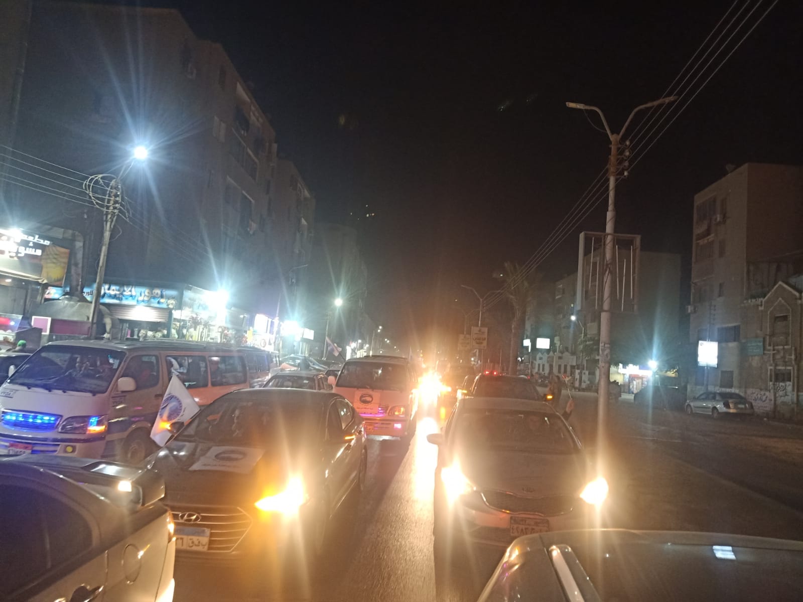 مسيرة ليلية بالسيارات فى بنى سويف (6)