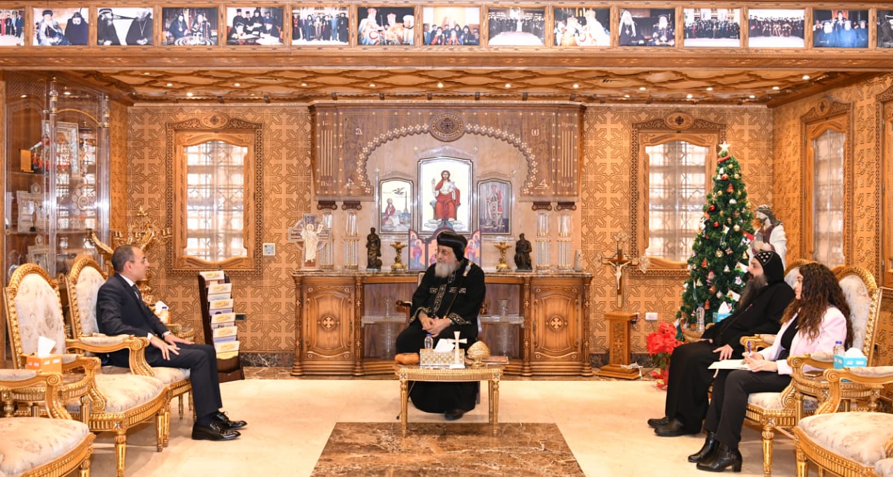 البابا تواضروس يستقبل السفير الجديد فى بوليفيا