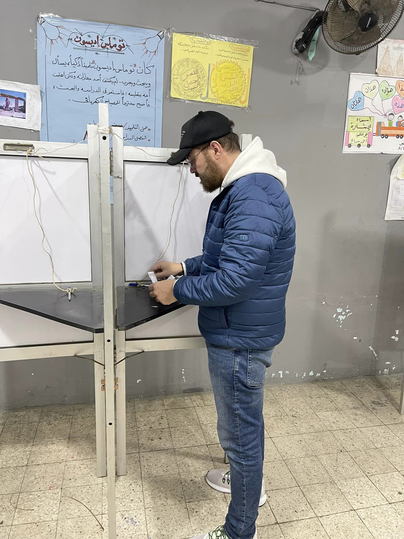محمد محمود عبد العزيز يدلى بصوته في الانتخابات الرئاسية