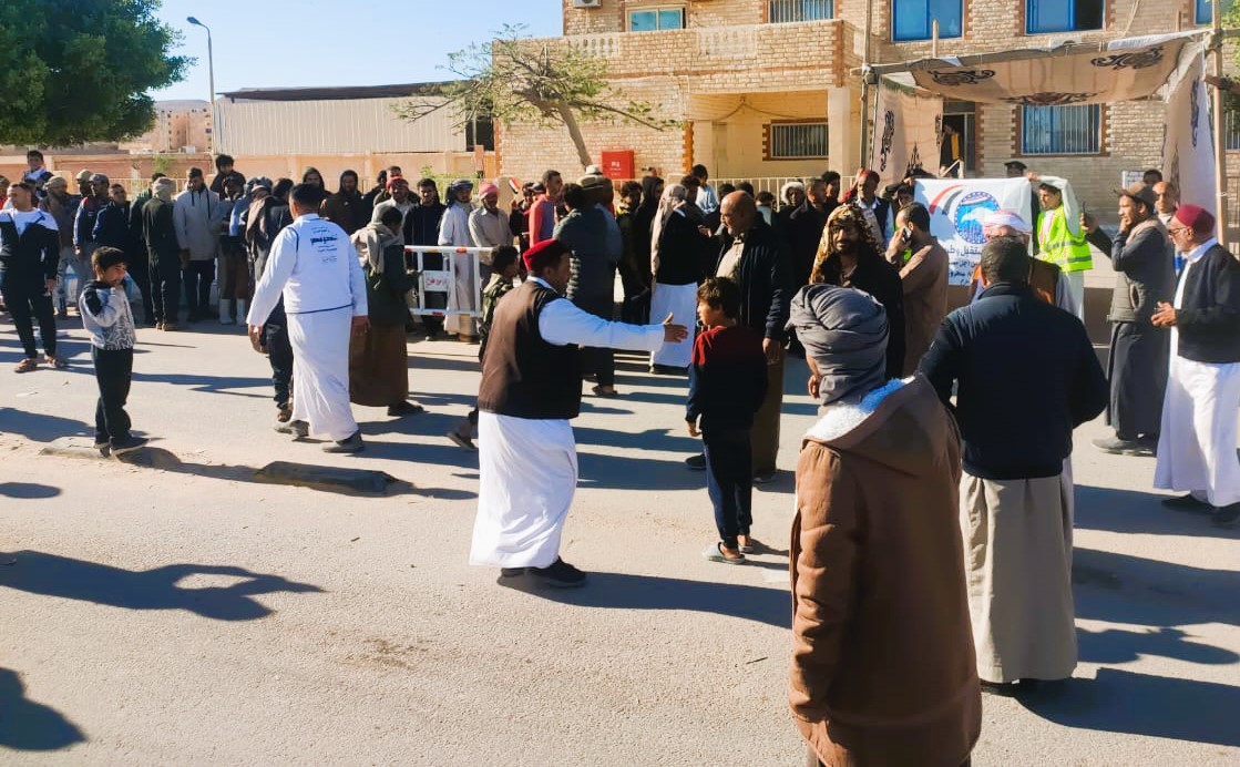 طوابير اهالي السلوم امام اللجان الانتخابية