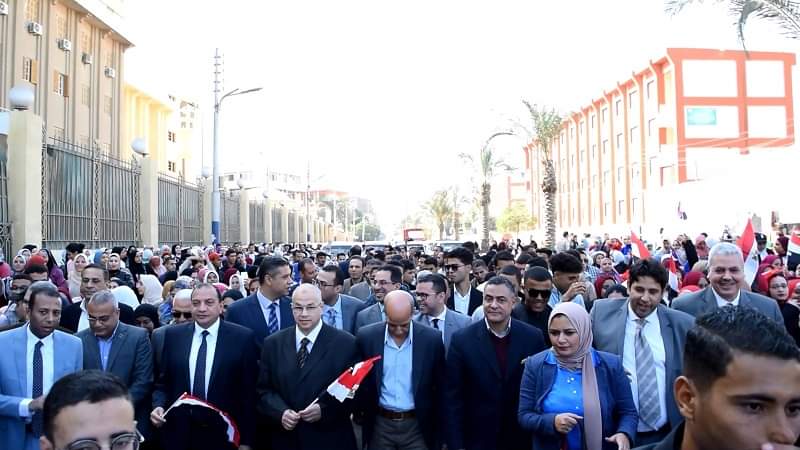 مسيرة حاشدة ببنى سويف