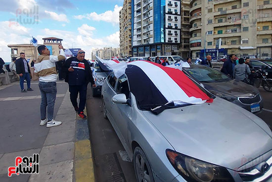 مسيرة بالسيارات من كوبرى استنالى بالإسكندرية (1)