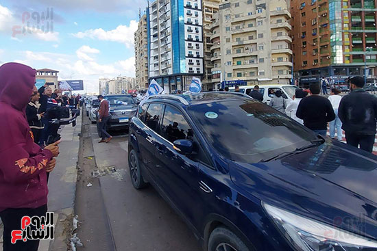 مسيرة بالسيارات من كوبرى استنالى بالإسكندرية (2)