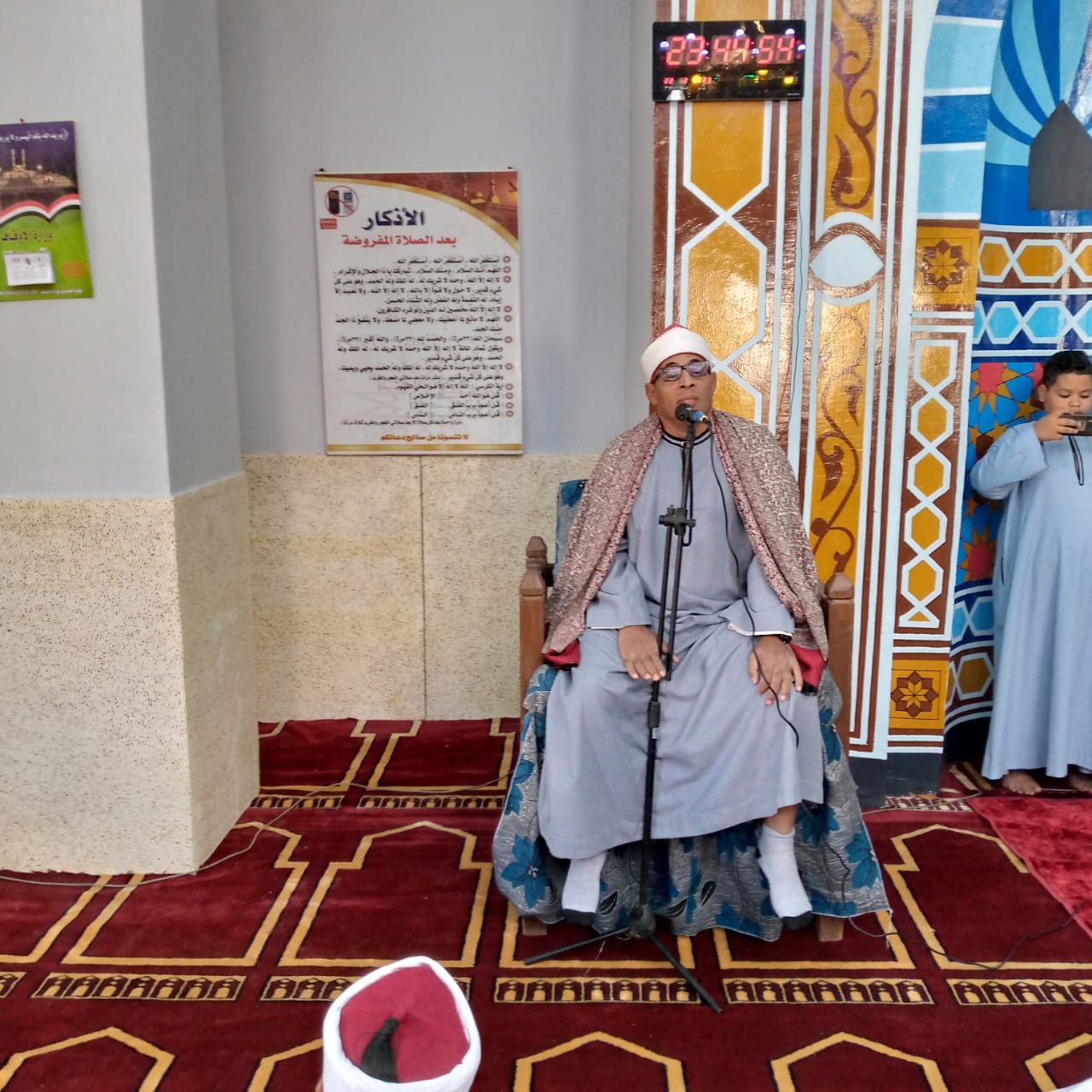 تلاوة كتاب الله فى افتتاح المسجد الجديد