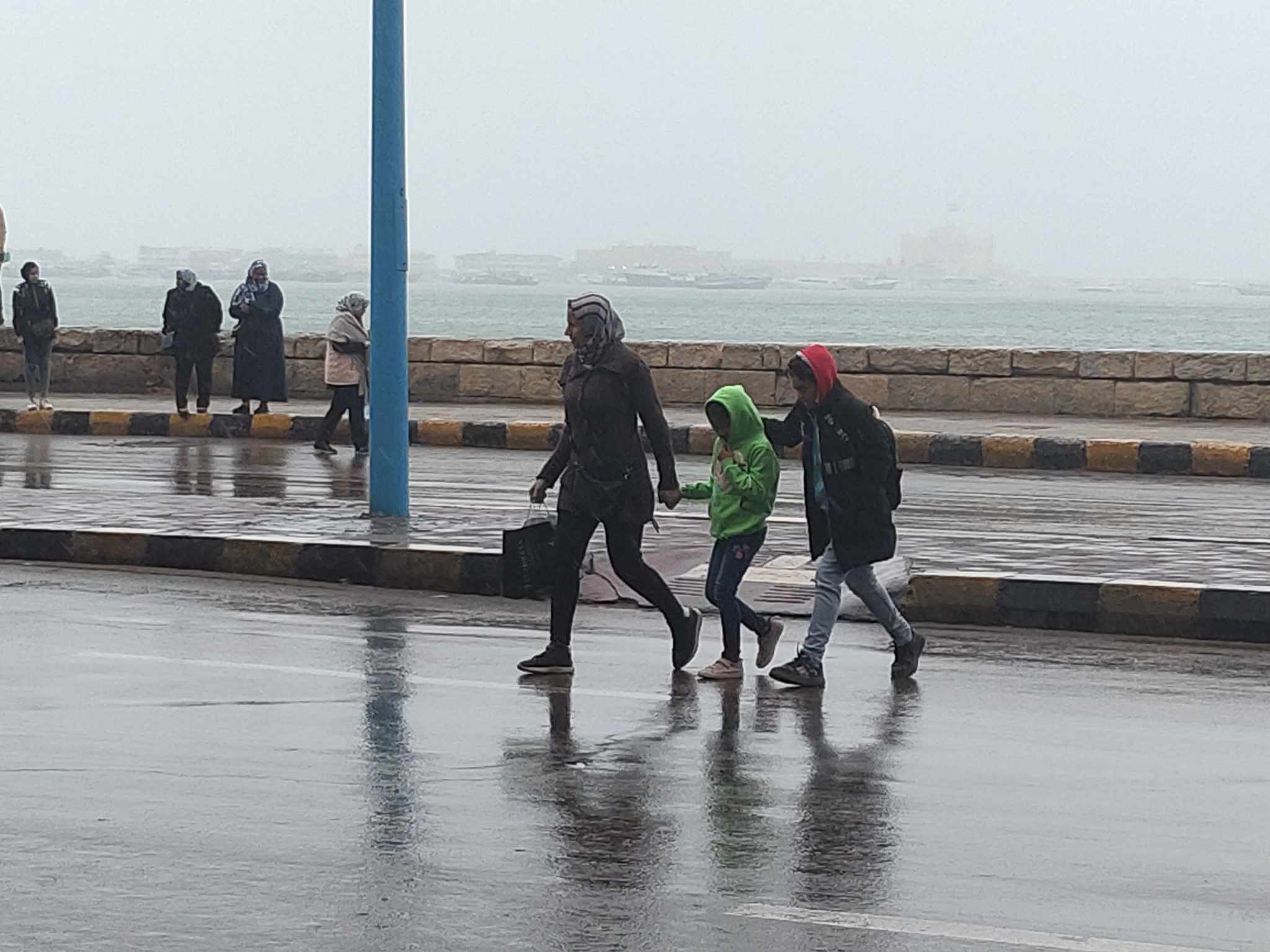 أمطار وسحب تغطي الإسكندرية