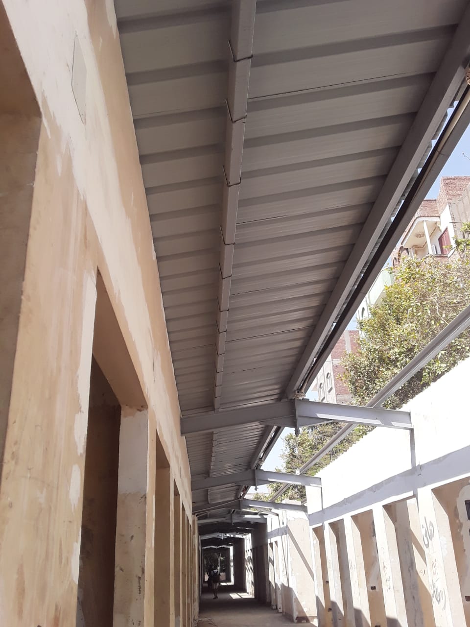 سوق ابن حزم في البدرشين أثناء أعمال التطوير