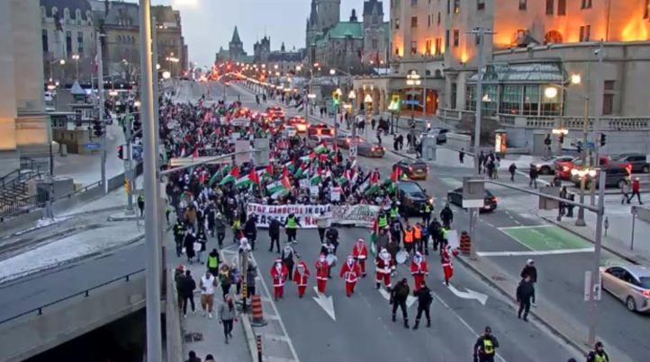 مسيرات تأييد فلسطين فى أوتاوا