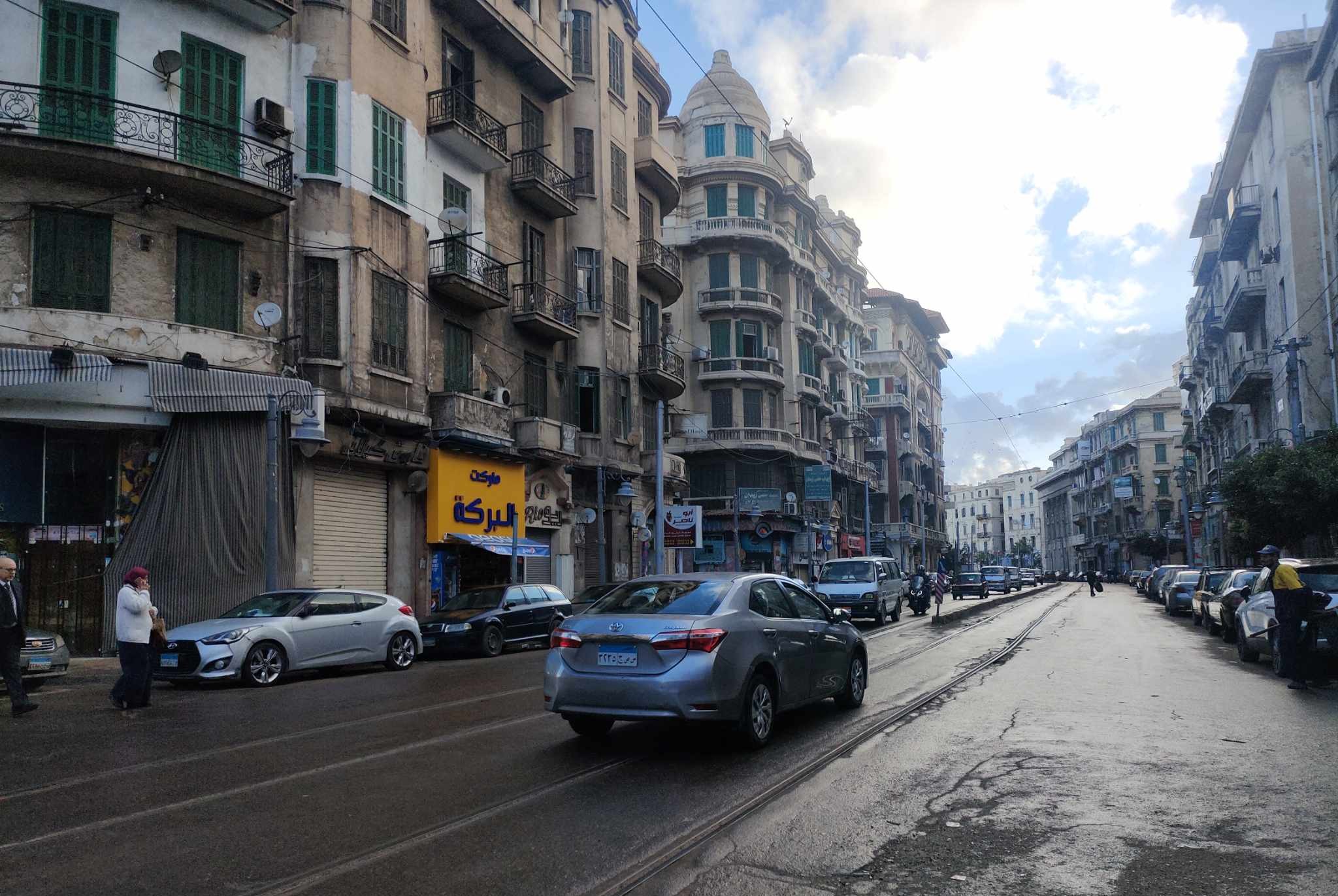 امطار متوسطة الشدة في الإسكندرية
