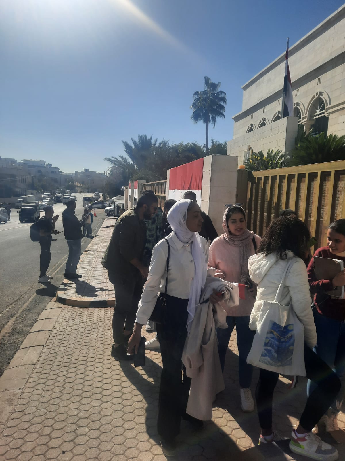 حضور الجالية المصرية فى الأردن للتصويت بالانتخابات الرئاسية