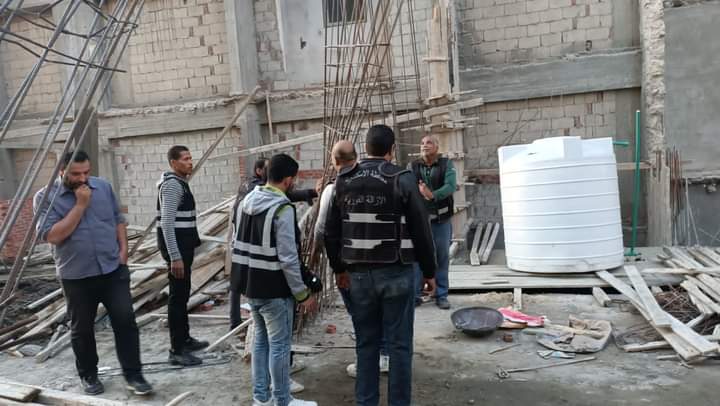 إيقاف  بناء مخالف في حي المنتزة ثان بالاسكندرية
