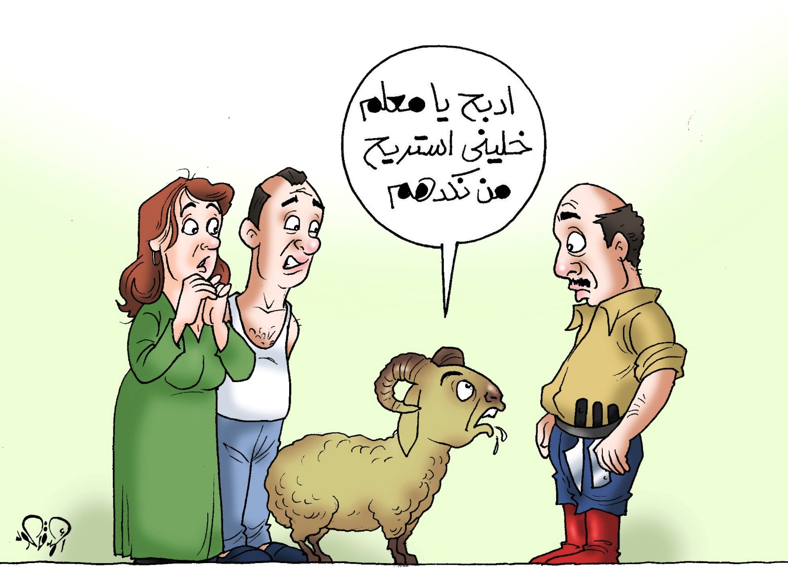 ادبح يا معلم خلينى استريح.. عيد الأضحى فى كاريكاتير اليوم السابع
