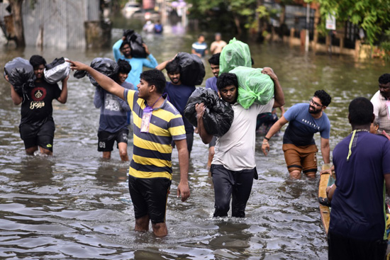 وصل إعصار ميتشونج إلى الهند (6)