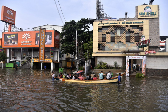 وصل إعصار ميتشونج إلى الهند (7)
