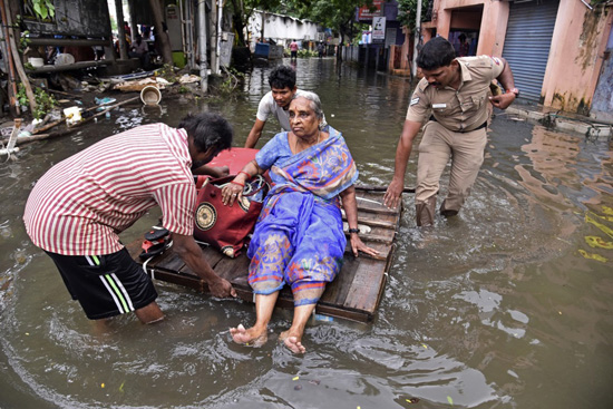 وصل إعصار ميتشونج إلى الهند (3)
