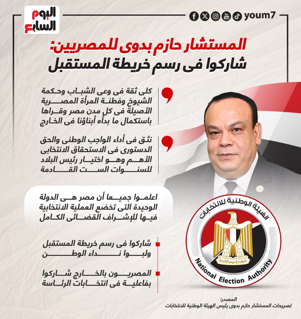 رسالة المستشار حازم بدوى للمصريين