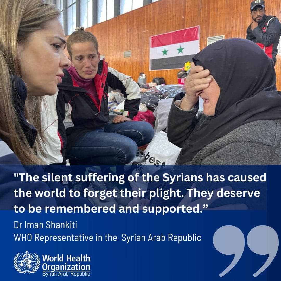 سوريا تعانى من نظم صحية هشة