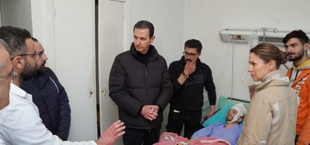 بشار في زيارة المصابين 