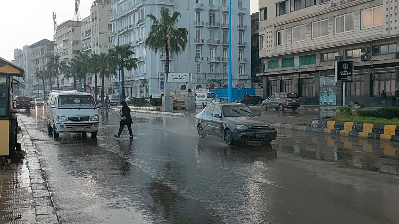 الأمطار علي الإسكندرية