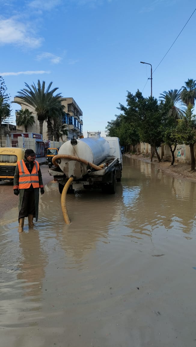 رفع مياه الأمطار في الإسكندرية
