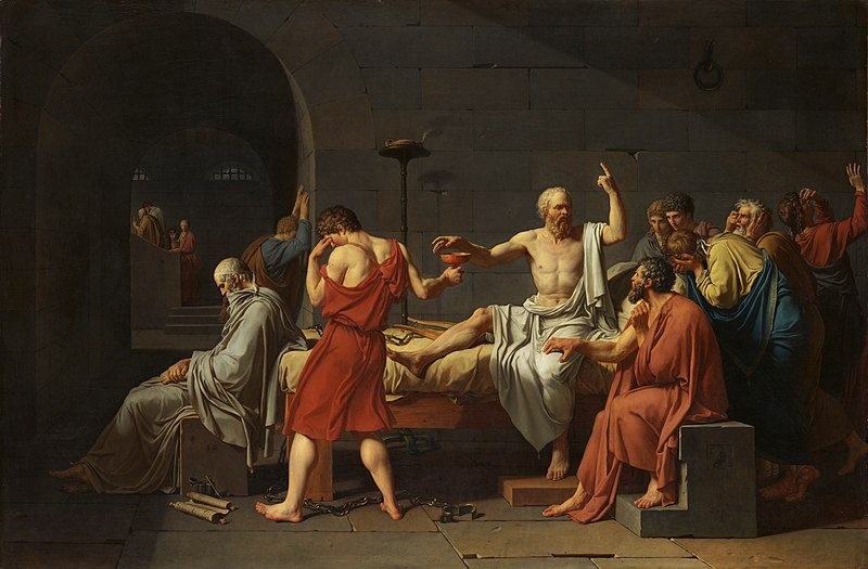 لوحة موت سقراط للرسام جاك لوي ديفيد