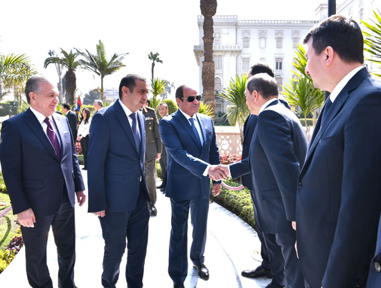 الرئيس السيسي ورئيس أوزباكستان (1)