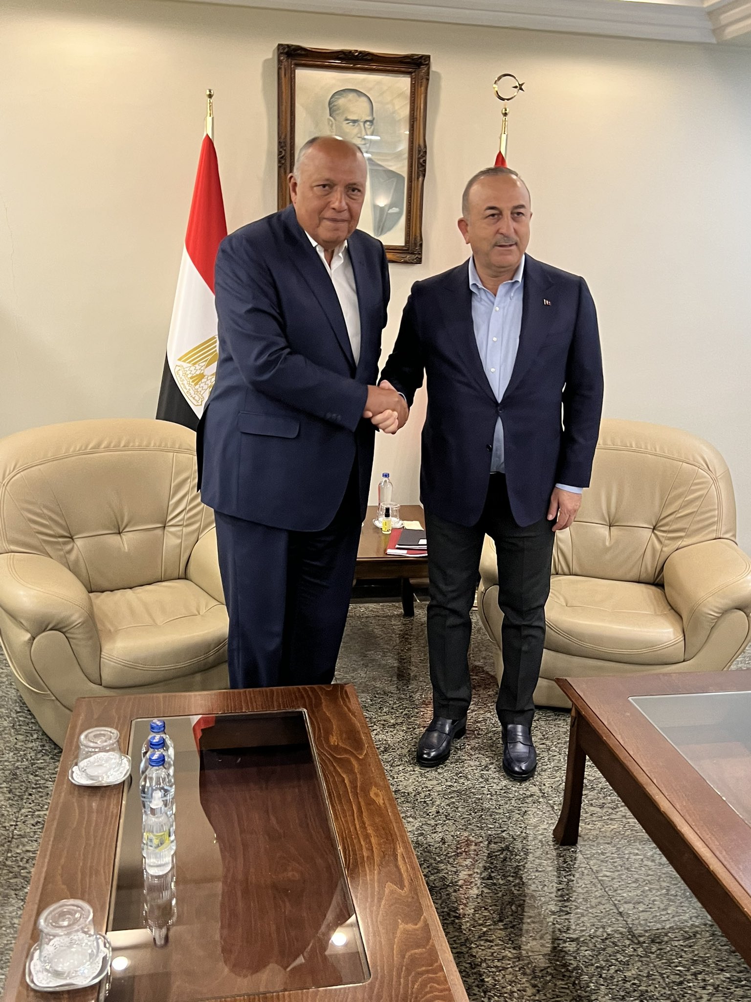 وزيرا خارجية مصر وتركيا في أضنة 