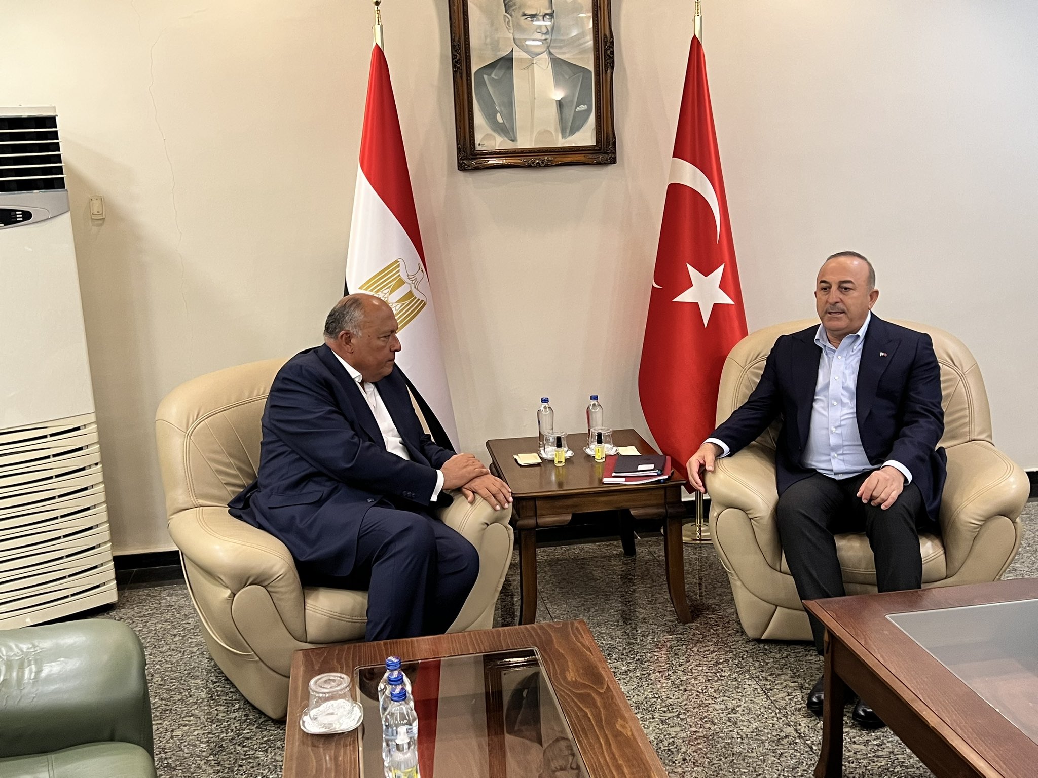 مباحثات بين وزيري خارجية مصر وتركيا