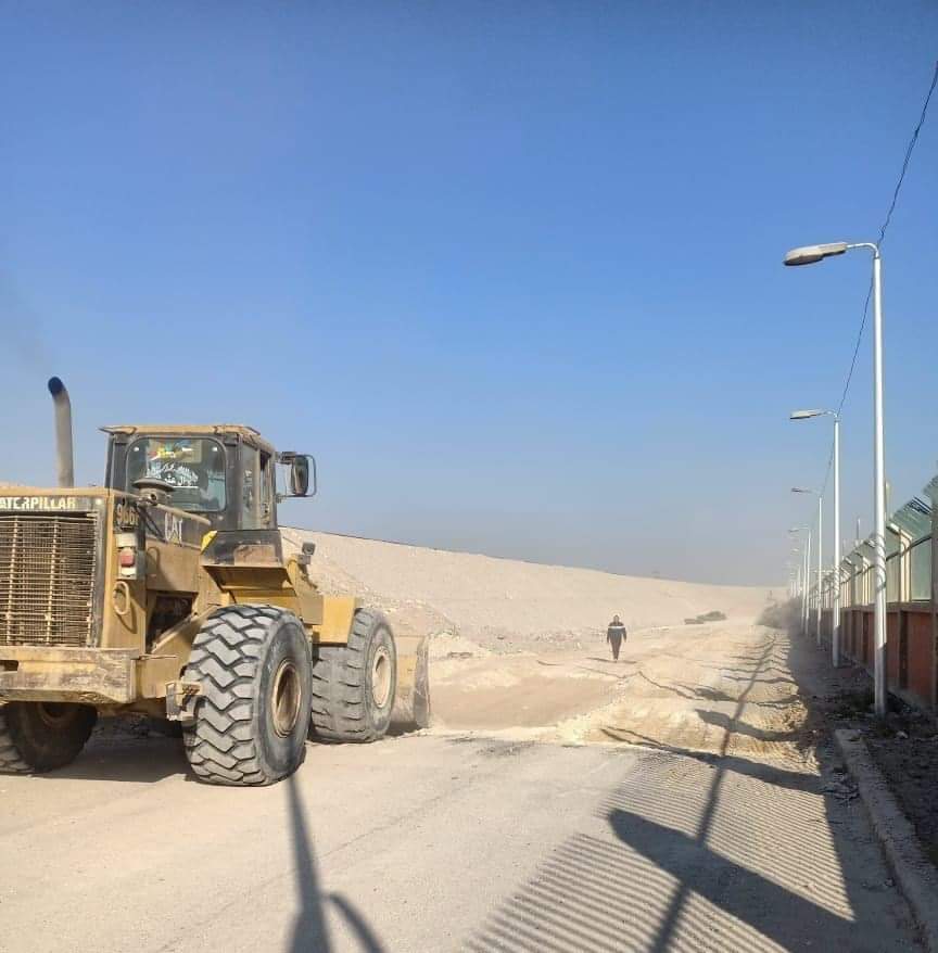فتح محاور مرورية جديدة جنوب جامعة حلوان