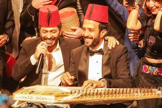 عمرو دياب وتامر حسني فى حفل زفاف أحمد عصام  (4)