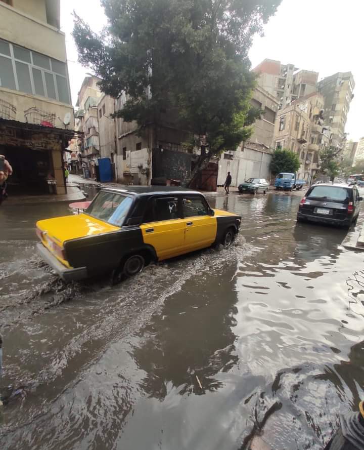 جانب من الأمطار بالإسكندرية اليوم (1)