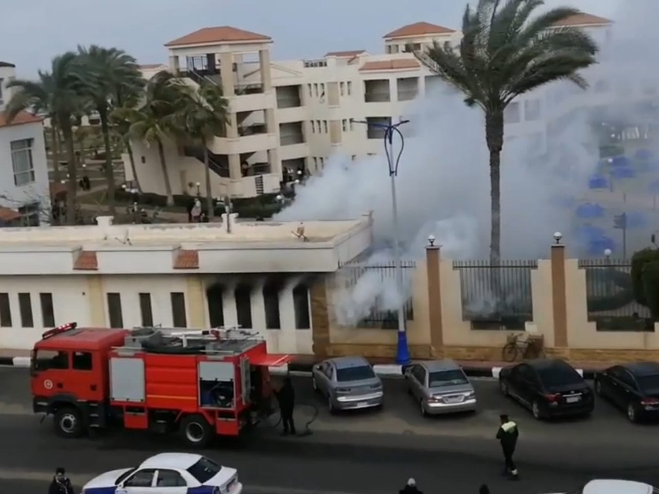 حريق في نادي بمحافظة بورسعيد