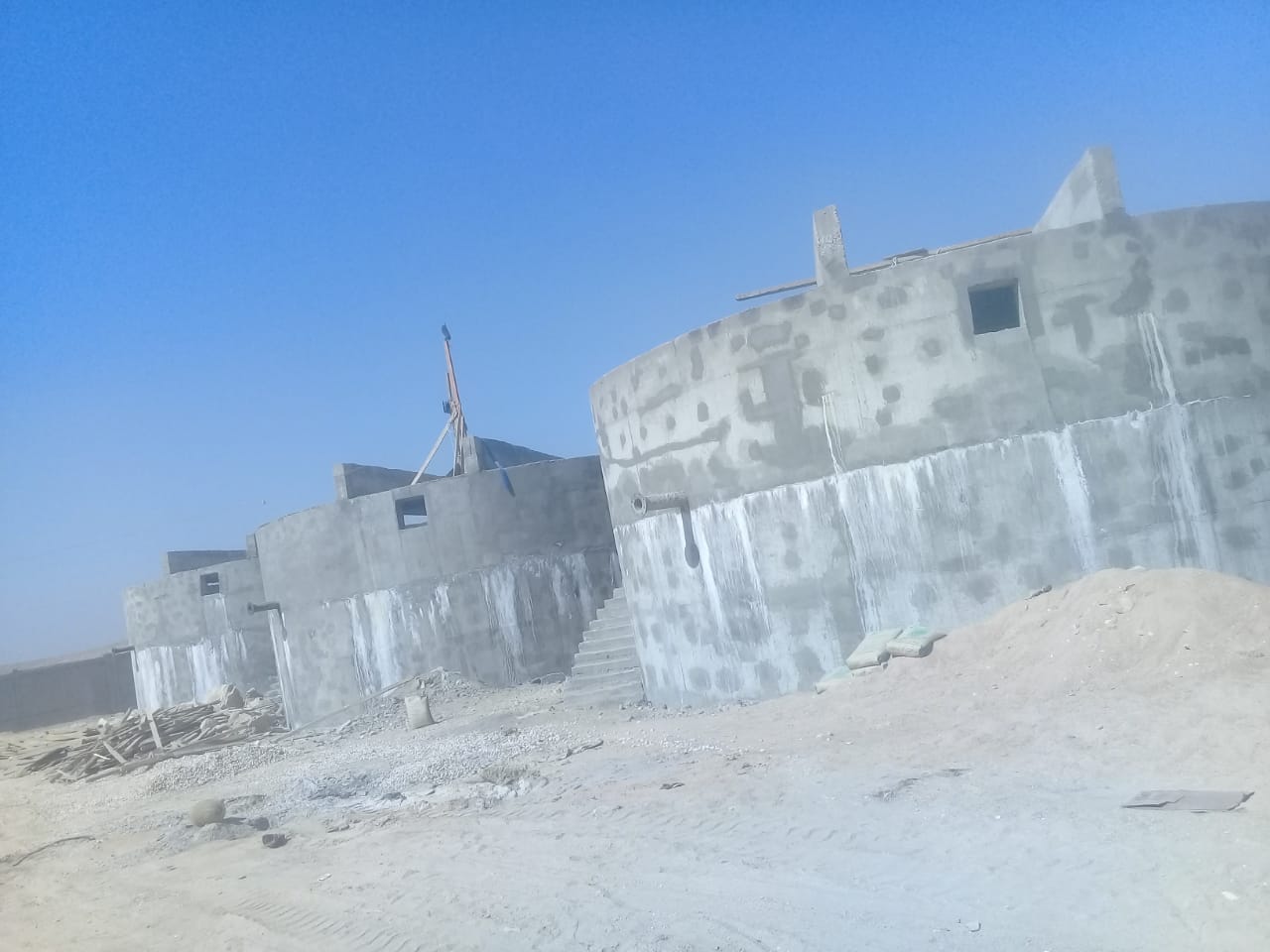إنشاءات محطة المعالجة بقرية الكلابية تابع لمجلس قروى الحلة
