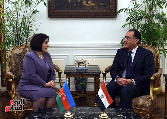 مصطفى مدبولى يستقبل رئيسة برلمان أذربيجان والوفد المرافق  (1)