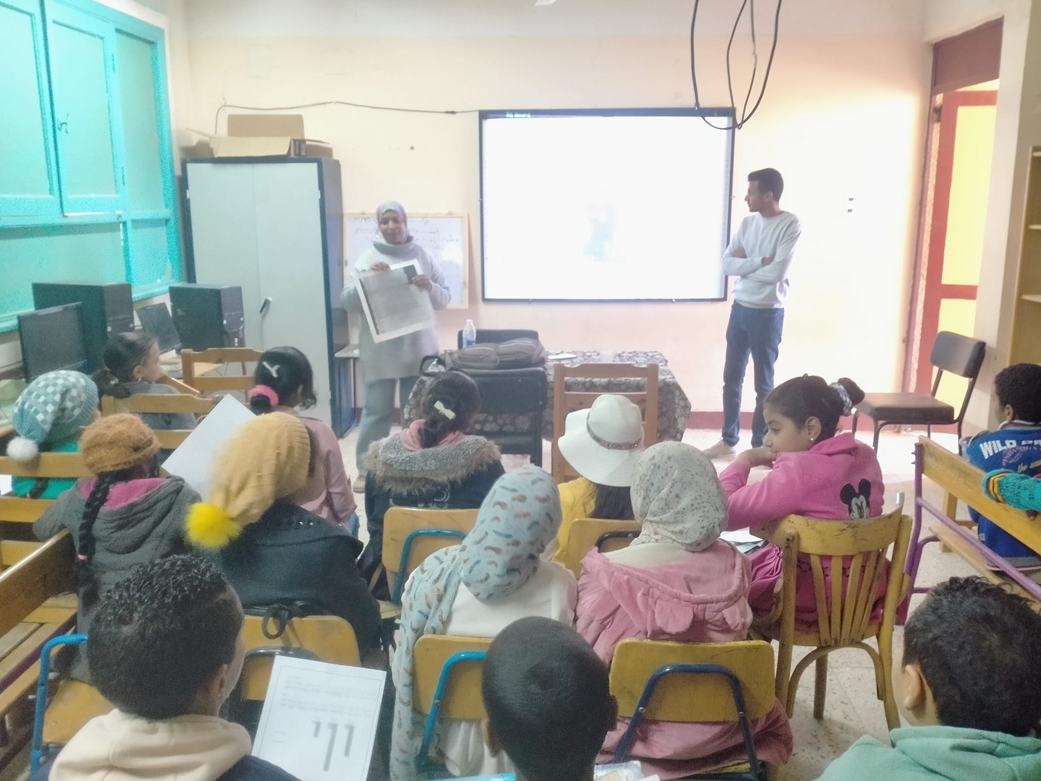 فعاليات محكى الحفائر للأطفال لتلاميذ بمدرسة نجع قباح