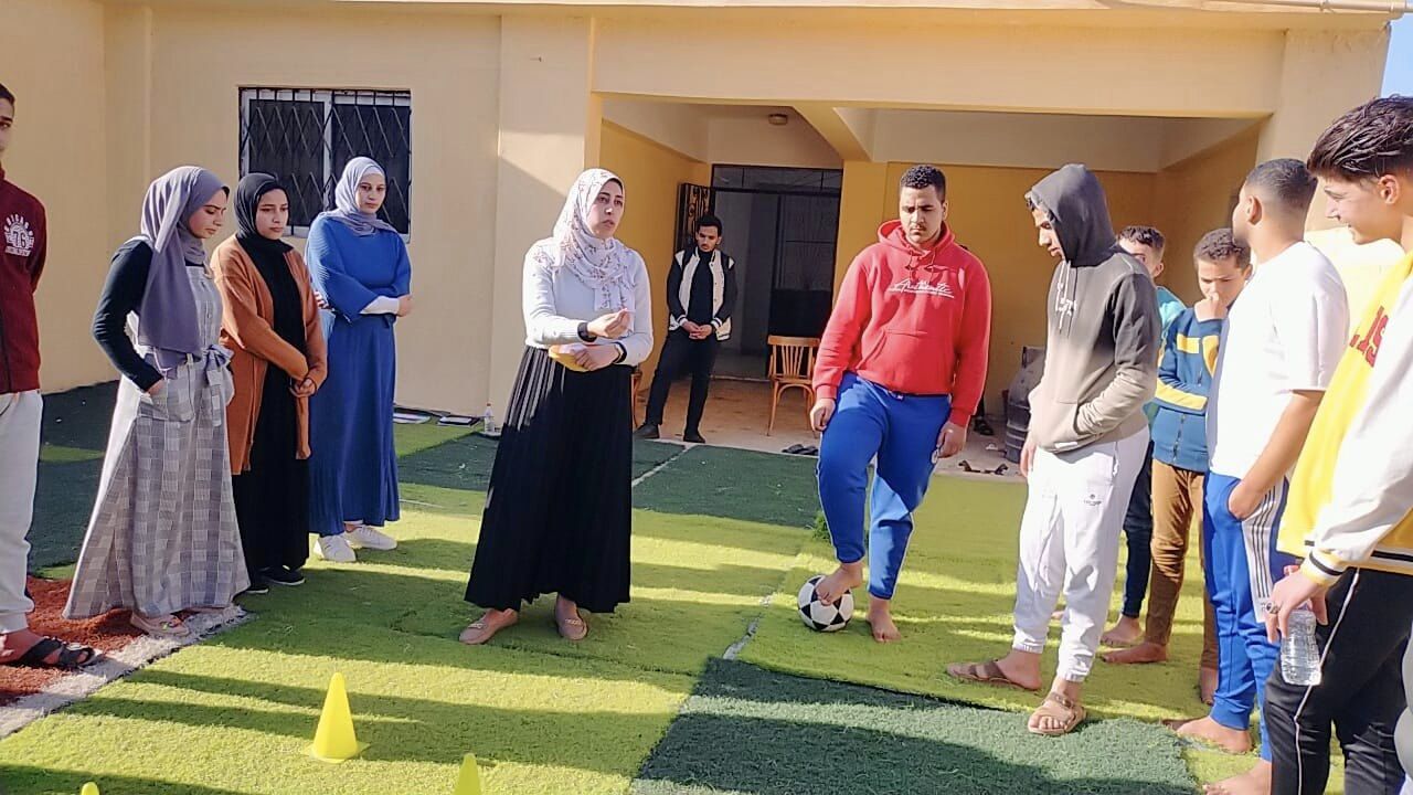 المشاركون في الورشه الرياضية بعنوان العنف القائم على النوع الإجتماعى