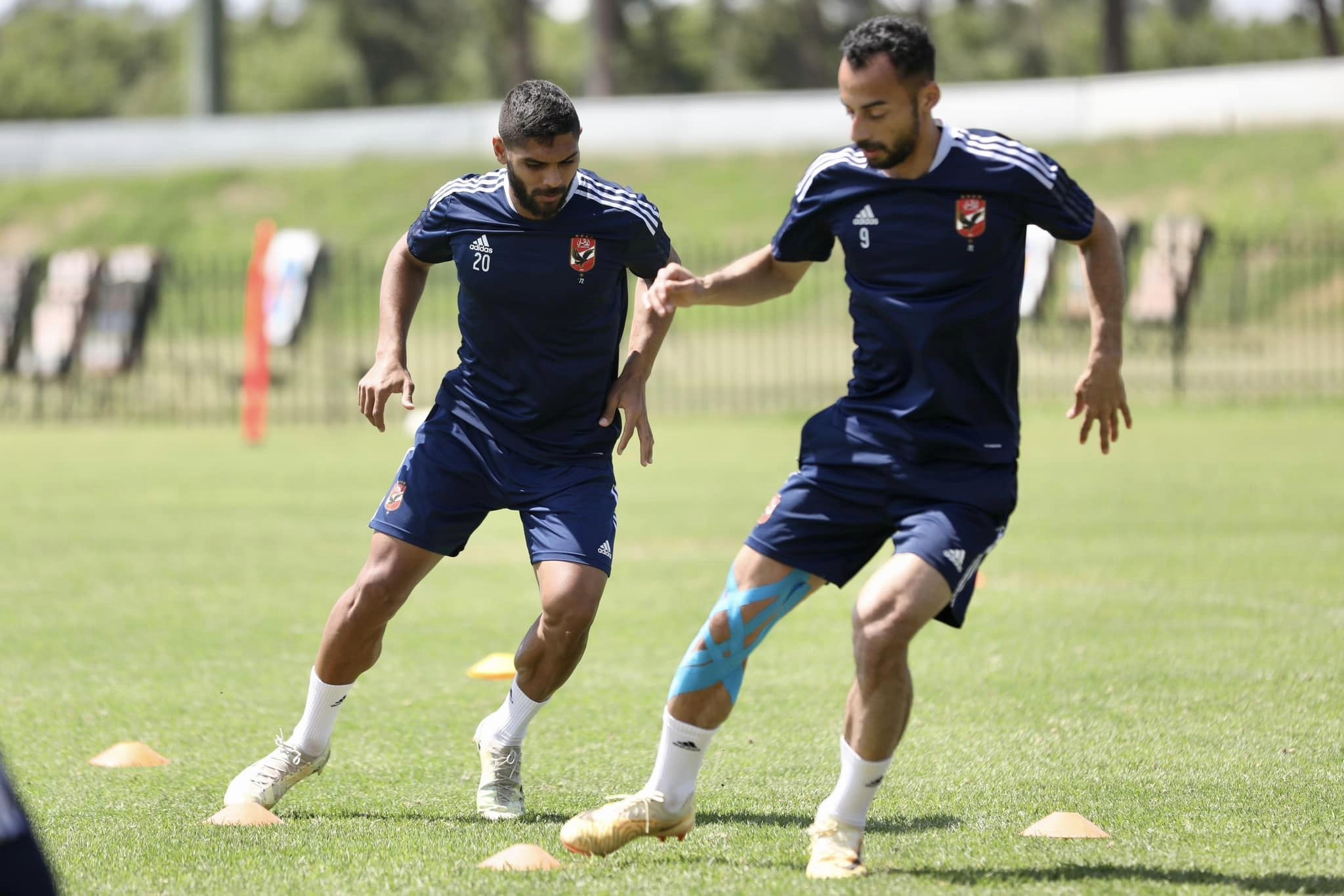 عبد القادر وشادي في مران الاهلي