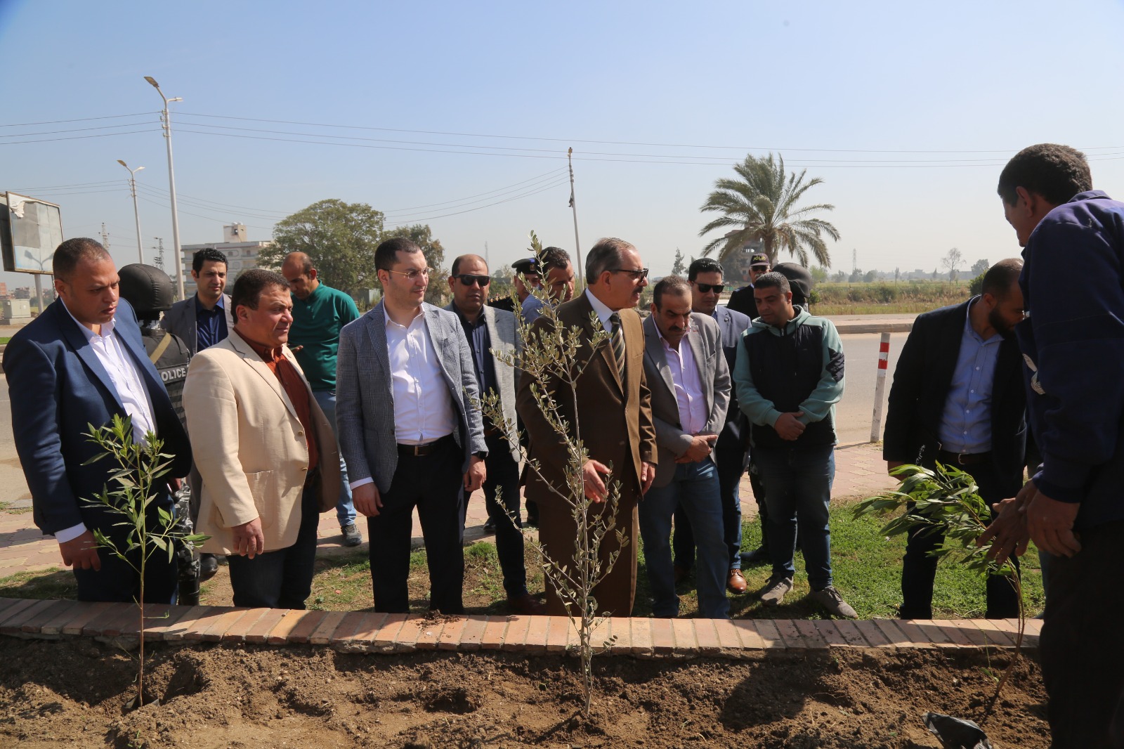 تابعة محافظ كفر الشيخ لزراعة الاشجار