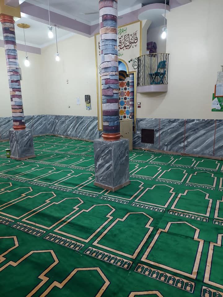 عمليات فرش مسجد آل جامع بقرية النمسا