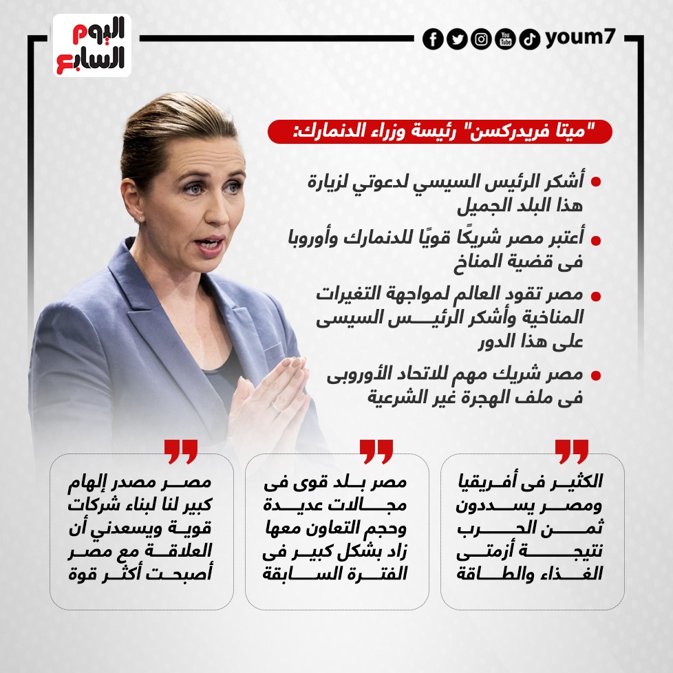 مؤتمر الرئيس السيسى مع رئيسة وزراء الدنمارك (4)