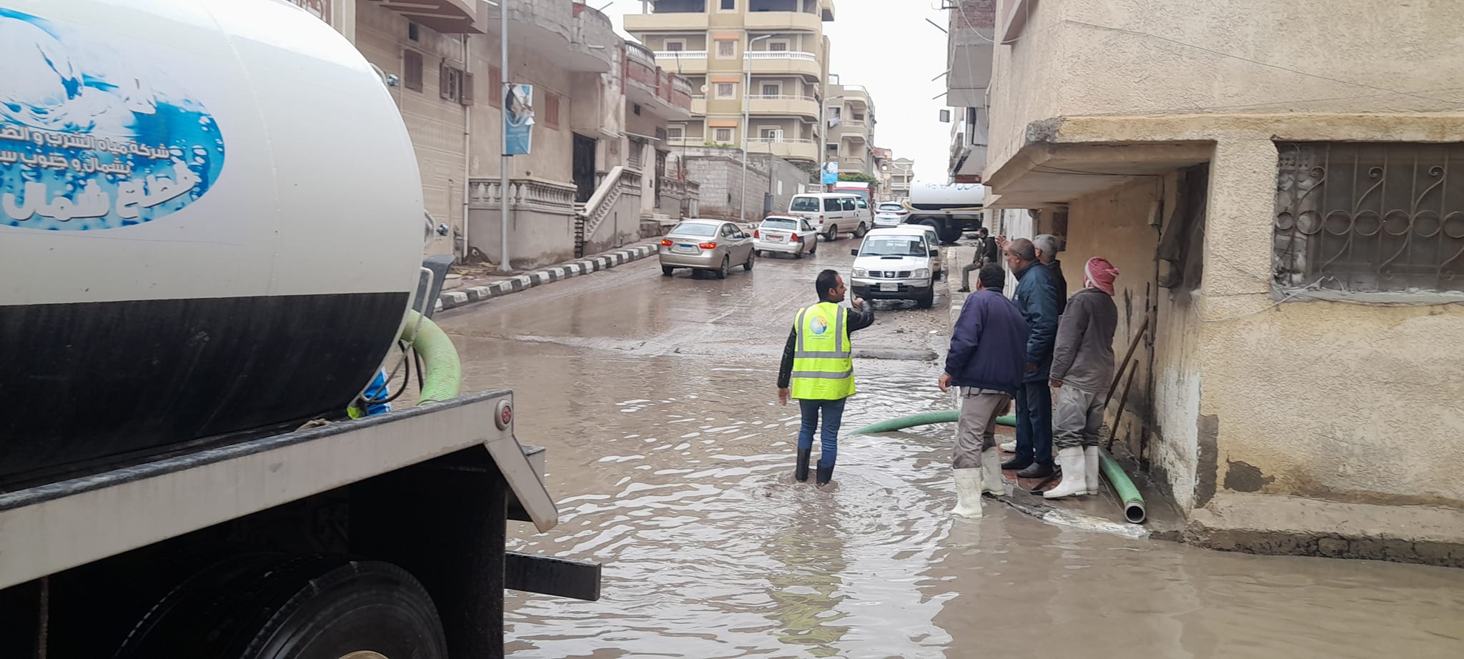 شوارع العريش بعد  المطر