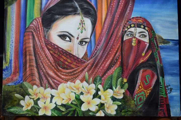 المشاركين فى المعرض الفني لسفارة الهند