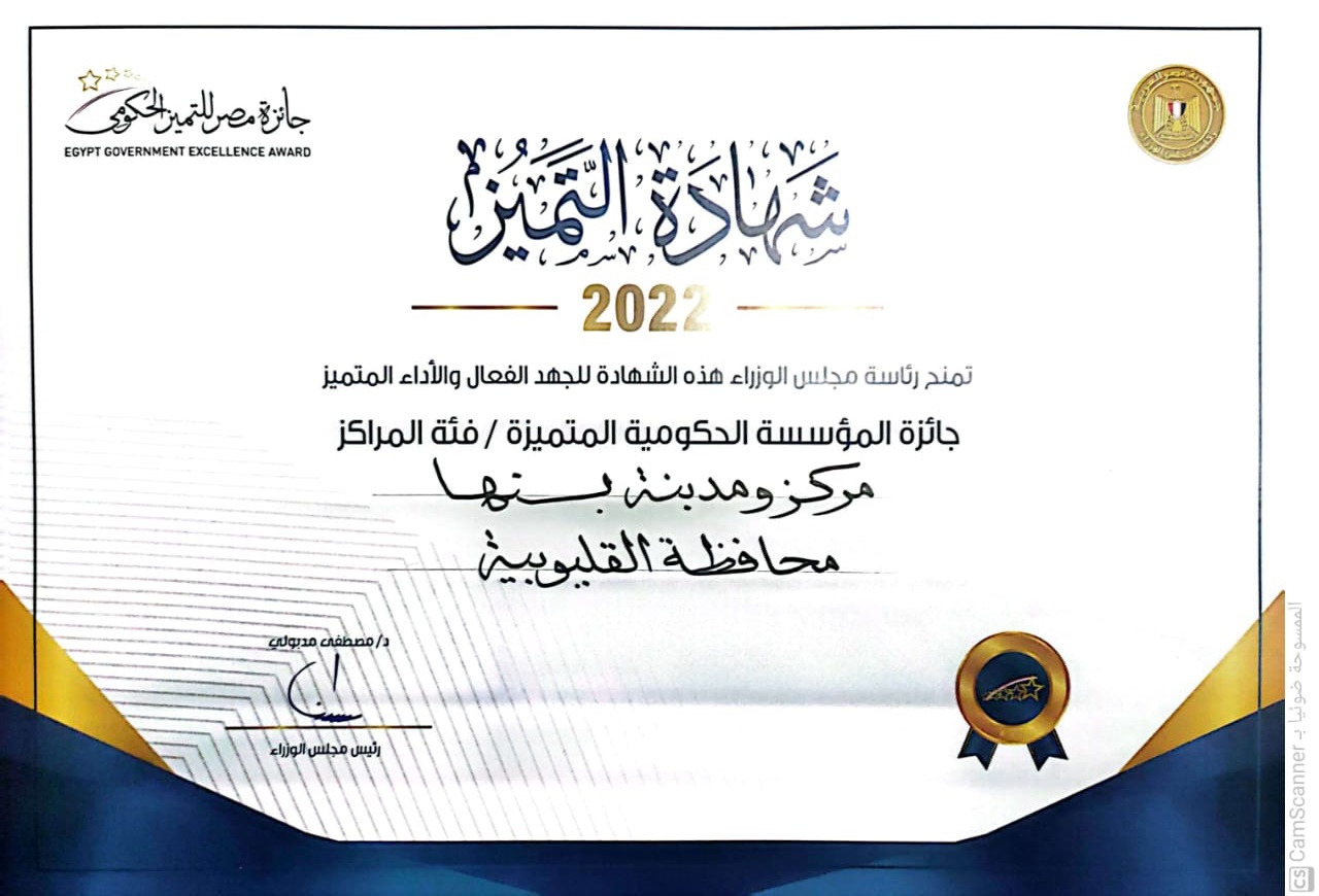 محافظة القليوبية تحصل على 5 جوائز بالدورة الثالثة لجائزة مصر للتميز الحكومى (2)