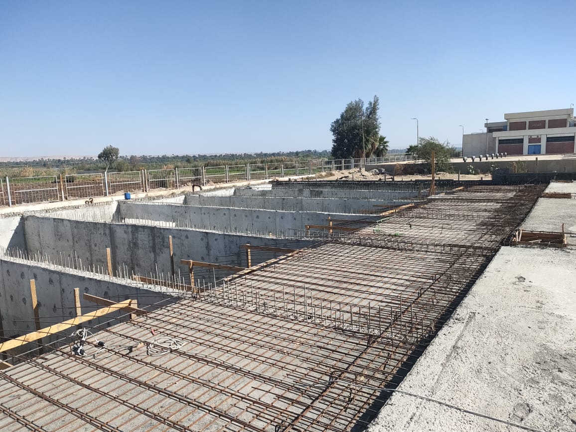 أعمال الخرسانات بالمحطة