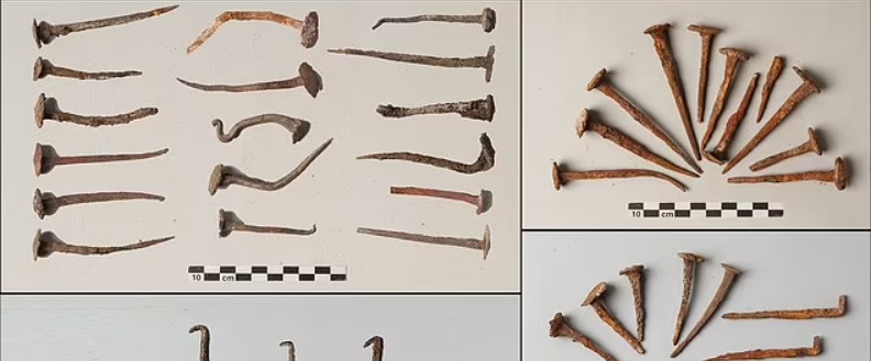 المسامير التى تم العثور عليها المسامير التى تم العثور عليها