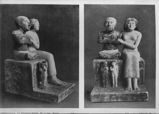 تمثال سنب وزوجته وقت اكتشافه