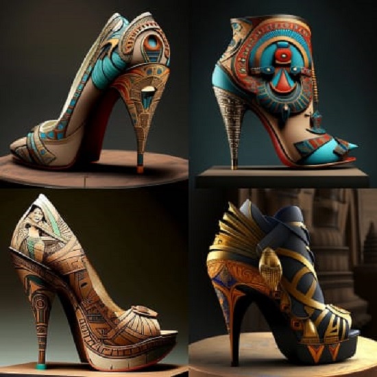 أحذية من التصميم الفرعوني